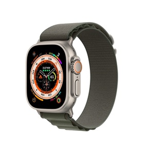 Apple Watch Ultra Cellular mqfp3se/a 49mm, Titanium Case, Green Alpine Loop - Large