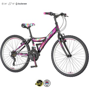 VENSSINI PARMA PAM2413 24"/13" велосипед црн со розево