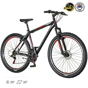 EXPLORER VORTEX CITY QES282S 29"/20" диск амор велосипед црн со црвено и сиво