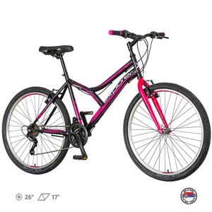VENSSINI SPY263 26"/17" EXPLORER DAISY'' велосипед црн со виолетово и тиркизно
