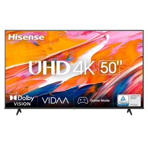 Hisense LED 50" 50A6K, 4K Ultra HD, Smart TV, VIDAA U6, Dolby Vision, DTS Virtual X, AI 4K Upscaler **МОДЕЛ 2023**