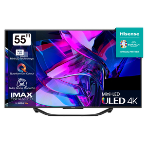 Hisense ULED TV 55" 55U7KQ, 4K Ultra HD, Smart TV, VIDAA U7, Quantum Dot Colour, Dolby Vision IQ **МОДЕЛ 2023**