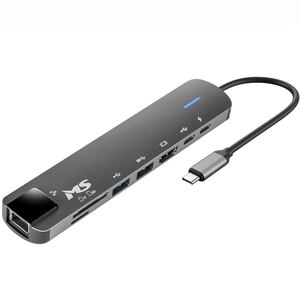 MS USB HUB C300, HDMI+USB3.0+USB2.0+PD+TYPE C+SD+RJ45 100 M