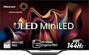 Hisense ULED Mini-LED TV 55U7NQ, Smart TV, 4K UHD, DTS Virtual X, VIDAA Smart OS, Dolby Vision IQ, Dolby Atmos, Quantum Dot Colour, Full Array Local Dimming