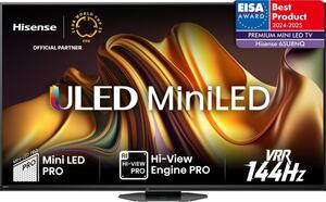 Hisense ULED Mini-LED TV 65U8NQ, Smart TV, 4K UHD, DTS Virtual X, VIDAA Smart OS, Dolby Vision IQ, Dolby Atmos, Quantum Dot Colour, Full Array Local Dimming