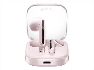 EARPHONES WIRELESS XIAOMI Redmi Buds 6 ACTIVE BLUETOOTH w/microphone, TRANSPARENT POWDER (PINK)