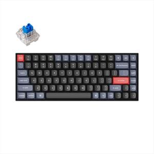 KEYBOARD MECHANICAL KEYCHRON K2 PRO QMK/VIA HS White LED 75% Keychron K PRO Blue switch Multi-Device (Wired+Bluetooth), Black, K2P-G2