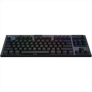 KEYBOARD MECHANICAL LOGITECH G915X LIGHTSPEED TKL WIRELESS RGB GL TACTILE CARBON w/bluetooth 920-012721