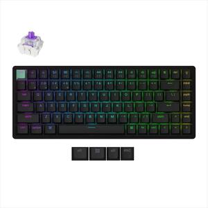 KEYBOARD WIRELESS MECHANICAL KEYCHRON K2 HE Standard version, HS, RGB LED 75% Gateron Double-Rail Magnetic Switch, OSA PBT, Black, K2H-J1