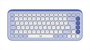 KEYBOARD BLUETOOTH LOGITECH POP Icon Keys Lilac & Off White 920-013074