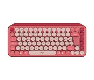 KEYBOARD MECHANICAL LOGITECH POP KEYS Brown Tactile switch w/Emoji, Logi Bolt w/Bluetooth Multi-device Heartbreaker Rose 920-010737