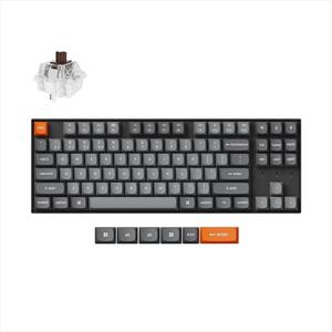 KEYBOARD MECHANICAL KEYCHRON K8 MAX HS TKL RGB Keychron super Brown switch, Multi-Device 2.4 GHz & BT Black, K8M-H3
