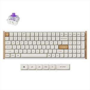 KEYBOARD WIRELESS MECHANICAL KEYCHRON K4 HE Special Edition, HS, RGB LED, Full Size, Gateron Double-Rail Magnetic Switch, OSA PBT, White, K4H-Q1