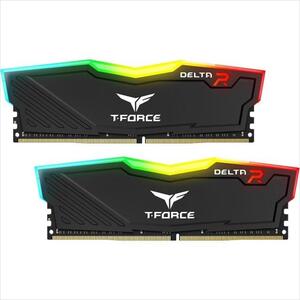 RAM DDR4 16GB(2x8GB) 3200MHz CL16 TEAM GROUP T-FORCE DELTA RGB, TF3D416G3200HC16CDC01 black