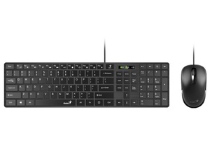 KEYBOARD AND MOUSE GENIUS SlimStar C126 USB US Black