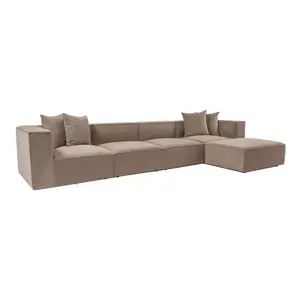 560ARE2170 Софа Sora (L1-O1-O1-1R-POUFFE ) - Cappucino