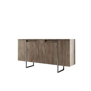 618BLY1303 Комода Luxe - Walnut, Silver