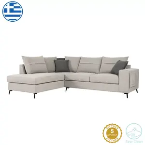 168-000075 Montana аголна софа десен агол светло сива ткаенина-сиви перници