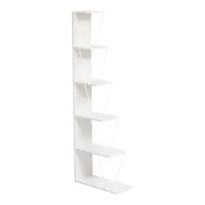 225-000028 Полица за книги mini Tars Бела 50x22x150cm