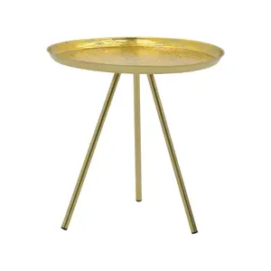 287-000013 Помошна масичка Jacksie златна D51x54cm