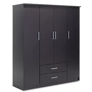123-000046 Плакар Олимпус со 4 врати и фиоки во венге боја 159x57x183