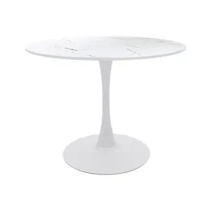 029-000370 Balou трпезариска маса бела MDF-мермер изглед