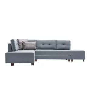 825BLC2542 Софа Manama Corner Sofa Bed Left - Light Blue