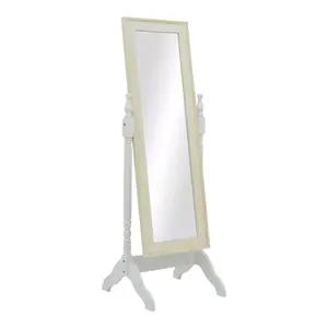 087-000012 Огледало Malone Inart Antique бела 55x50x160cm