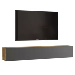 176-000058 ТВ комода Dello ѕидна во боја антрацит-сонома 180x31,6x29,6 cm