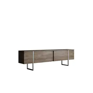 618BLY1252 Тв комода Luxe - Walnut, Silver