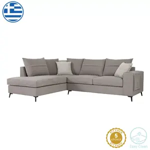 168-000066 Montana аголна софа десен агол сива ткаенина-светло сиви перници