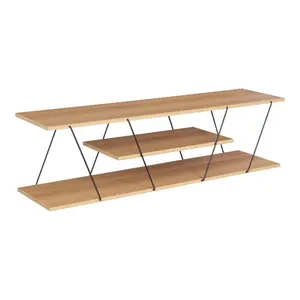 225-000029 Tars ТВ комода – сонома-црна 120x30x33 cm