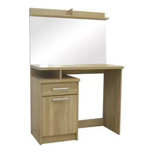 123-000234 Тоалетна маса со огледало Olympus во светло дабова боја 90.5x39.5x75cm