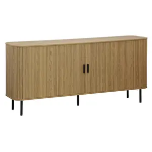 260-000005 Buffet Scandi МДФ природна боја со црни метални нозе 170x45x80cm