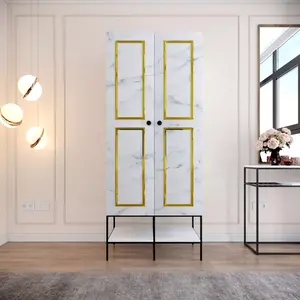 801CMY3438 Плакар Martin 2 - White, Black, Gold