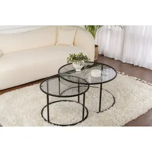 706CLN1141 Клуб маса Black-Grey-80-60