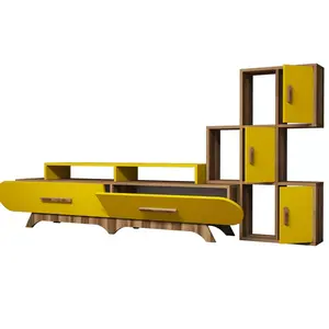 845HCT3036 Тв комода Flora S - Walnut, Yellow