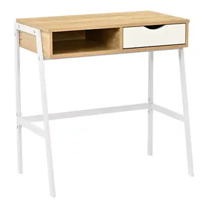375-000014 Биро Rezio oak-white 75x45x76cm