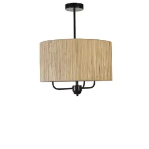 846STL5129 Лустер Bambu 010 Abajurlu 3 Lü Sarkıt Avize