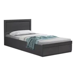 123-000244 Bed Olympus pakoworld with drawer in wenge color 100x200cm