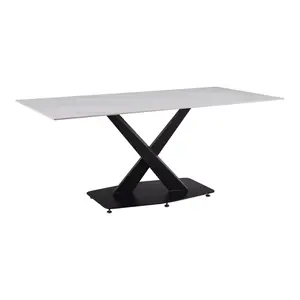 278-000017 Трпезариски сет Tafel бела 180x90x76cm