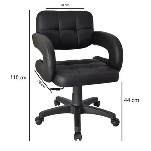 928STX1122 Рабони столови Bürocci Cappa - Black