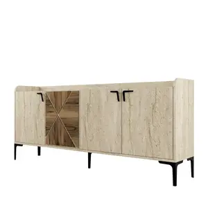 845HCT5612 Комода Venedik - Walnut, Travertine