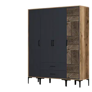 845HCT5489 Плакар Kumsal STP - Walnut, Anthracite