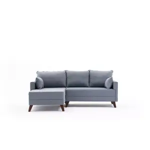 825BLC1692 Софа Bella Soft Mini Köşe Left - Blue