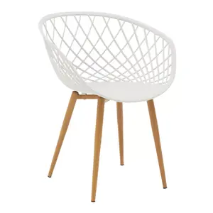 262-000021 Столицa СОФИА white natural metal leg 62x42x82cm