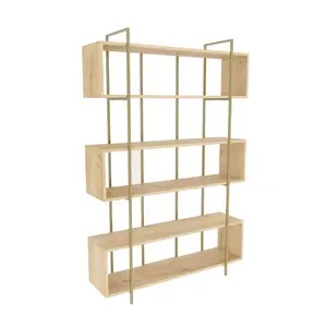 875ZNA4511 Полица за книги Bruti - Oak, Gold