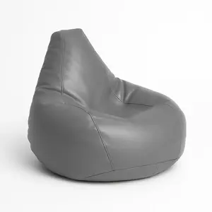 535PFT1168 Bean Bag Deri Armut - Grey