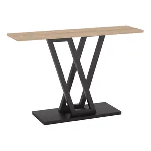 197-000227 Console Wirmo natural-black меламин- метал црна нога 110x30x80cm