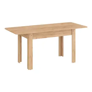 184-000097 Трпезариска маса Quiin проширлива меламин во боја на даб 120-174x70x73.5cm